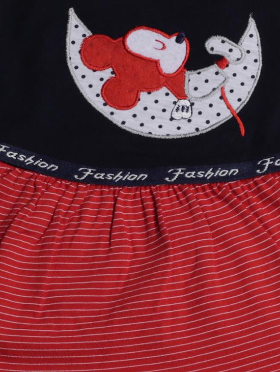 black cotton blend frock - 17470289 - Zoom Image - 3