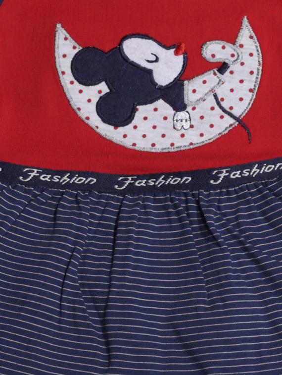 red cotton blend frock - 17470290 - Zoom Image - 3