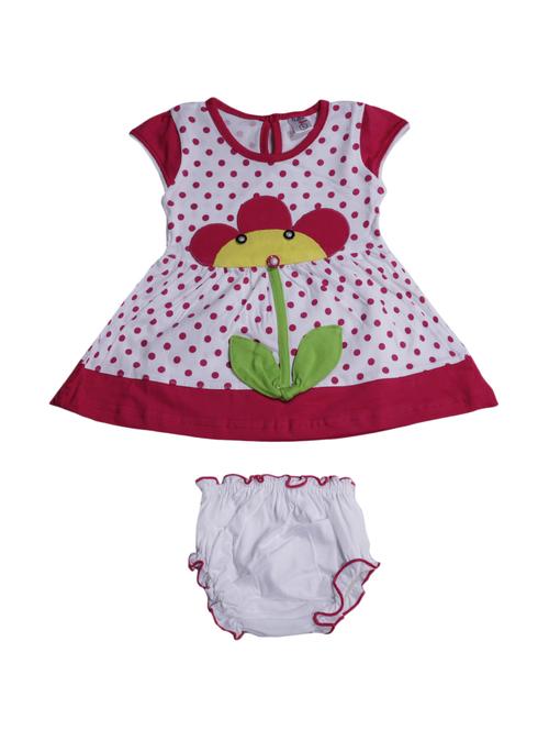 pink cotton blend frock - 17470298 - Standard Image - 1