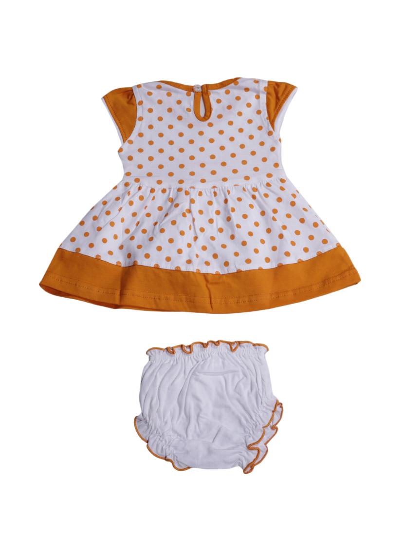 orange cotton blend frock - 17470299 - Zoom Image - 2