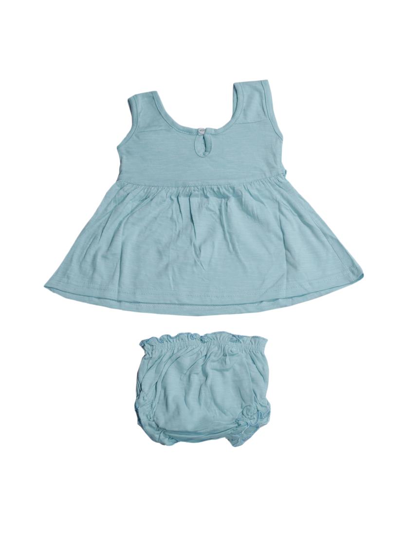 green cotton blend frock - 17470301 - Zoom Image - 2