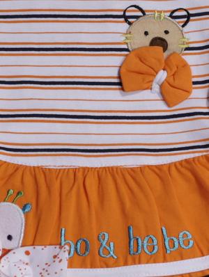 orange cotton blend frock - 17470313 - Standard Image - 3