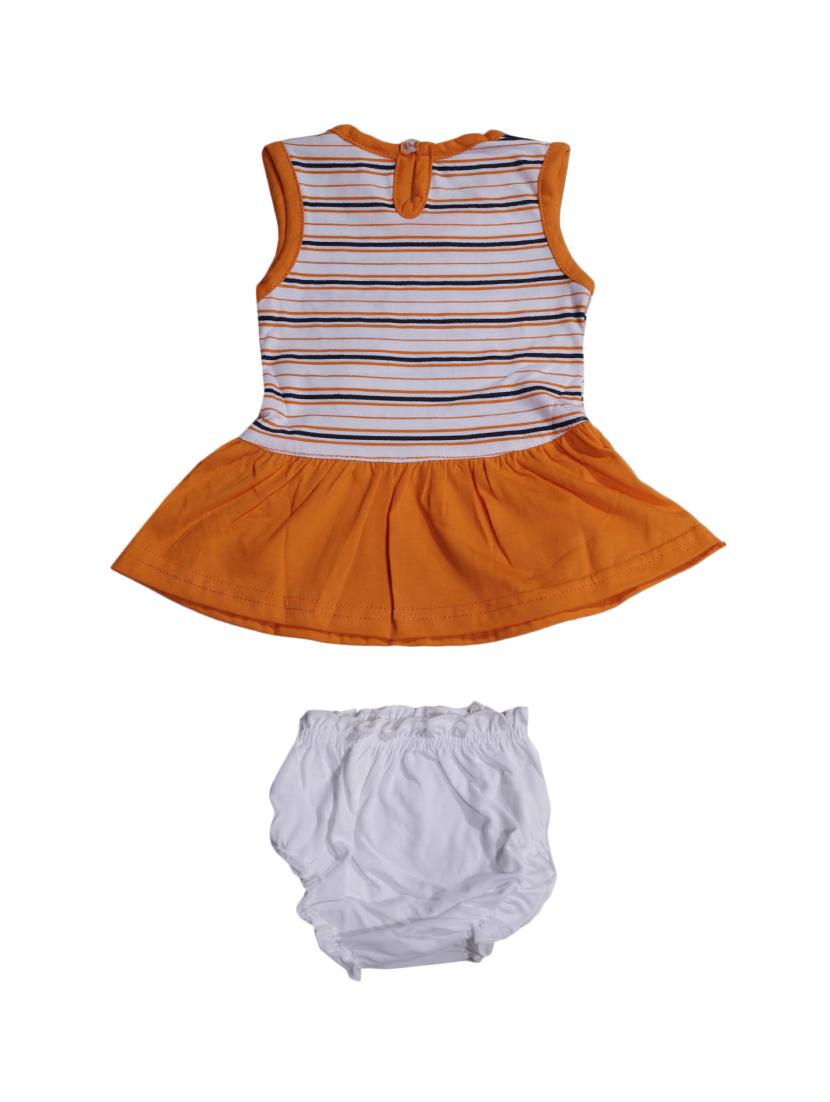 orange cotton blend frock - 17470313 - Zoom Image - 2