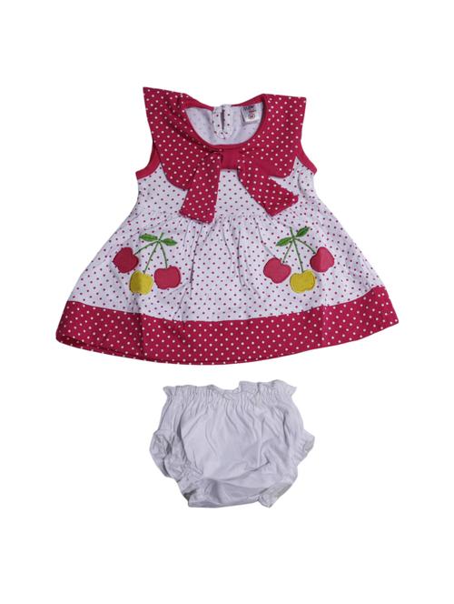 pink cotton blend frock - 17470316 - Standard Image - 1