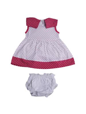 pink cotton blend frock - 17470316 - Standard Image - 2