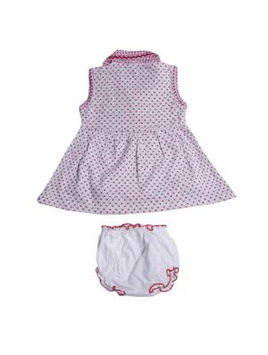 pink cotton blend frock - 17470321 - Standard Image - 2