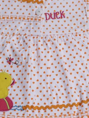 orange cotton blend frock - 17470322 - Standard Image - 3