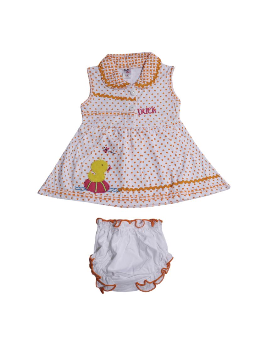 orange cotton blend frock - 17470322 - Zoom Image - 1