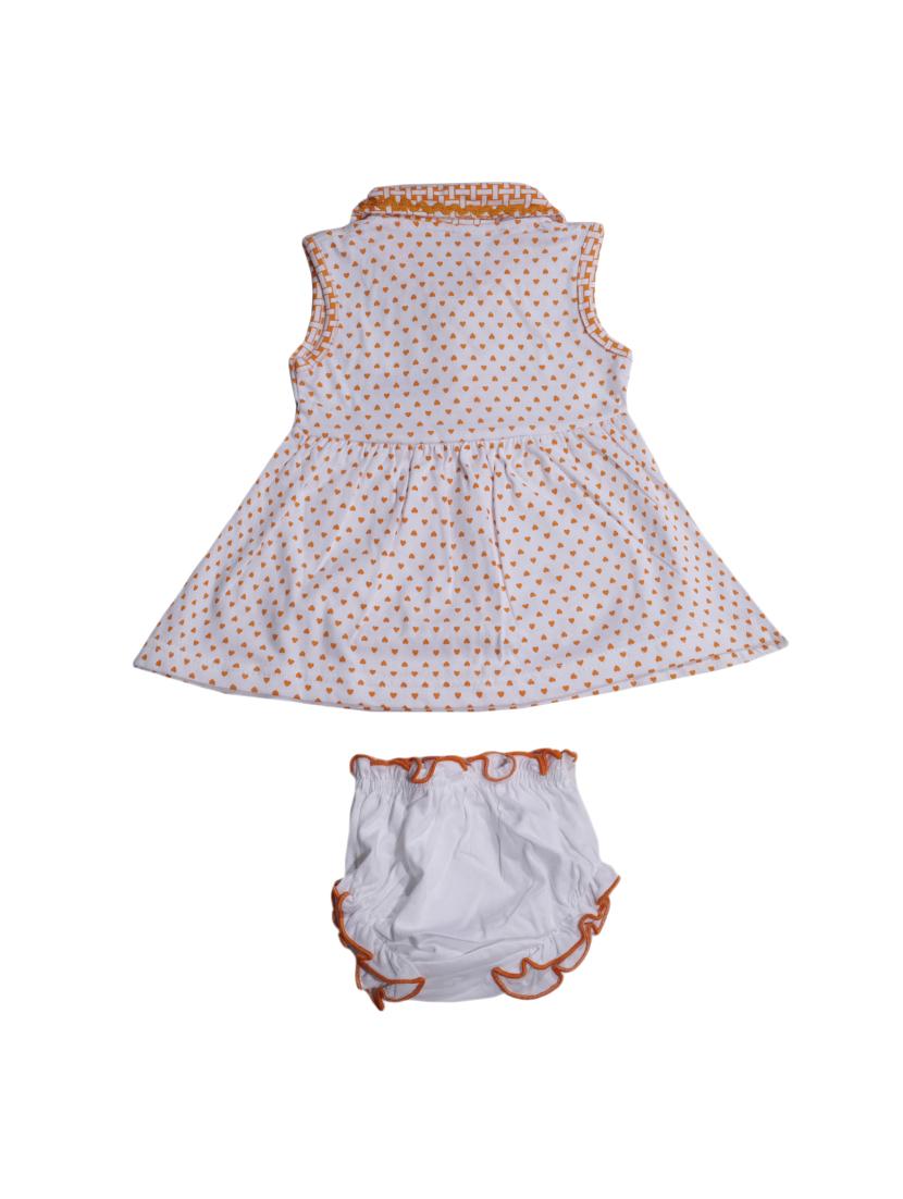 orange cotton blend frock - 17470322 - Zoom Image - 2