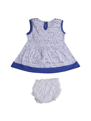 blue cotton blend frock - 17470328 - Standard Image - 2