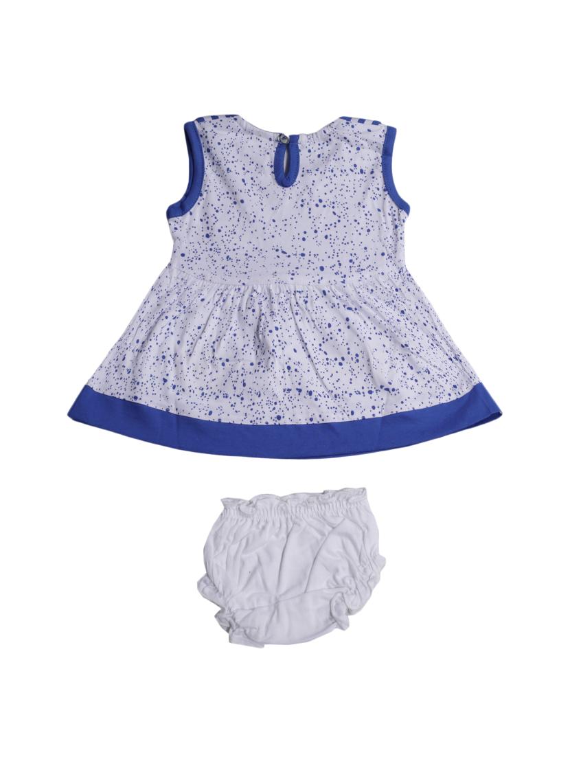 blue cotton blend frock - 17470328 - Zoom Image - 2