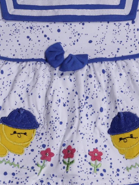 blue cotton blend frock - 17470328 - Zoom Image - 3