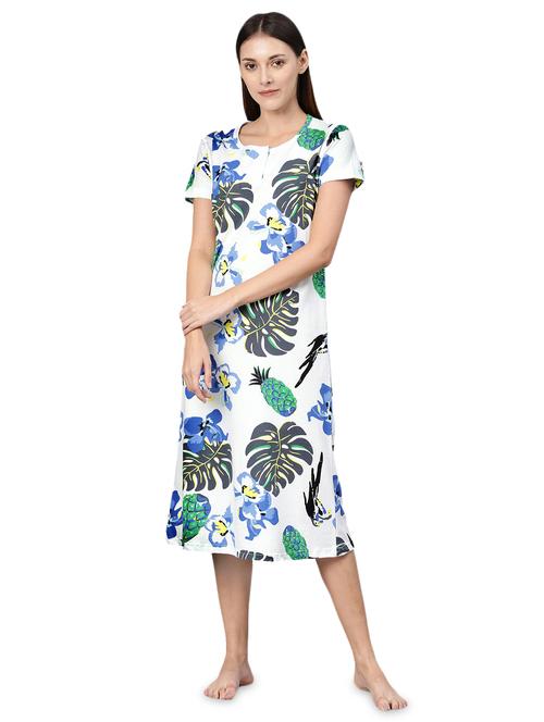 round neck tropical sleepshirt - 17470425 - Standard Image - 1