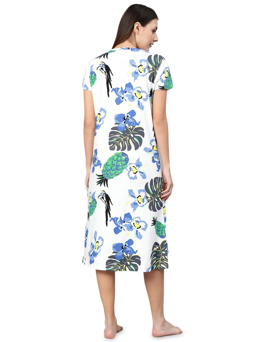 round neck tropical sleepshirt - 17470425 - Zoom Image - 3