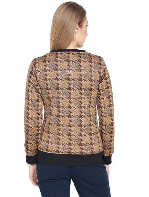 round neck printed jacket - 17470491 - Standard Image - 3