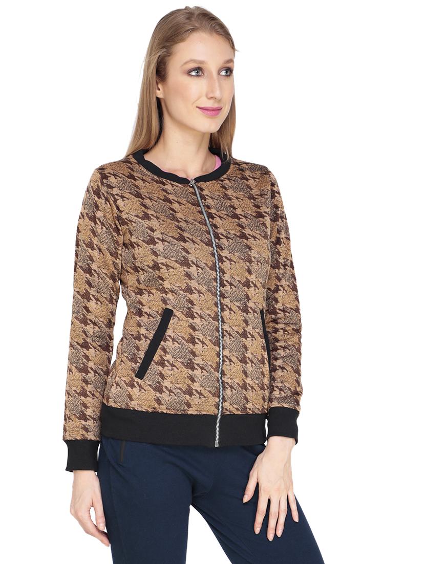 round neck printed jacket - 17470491 - Zoom Image - 1