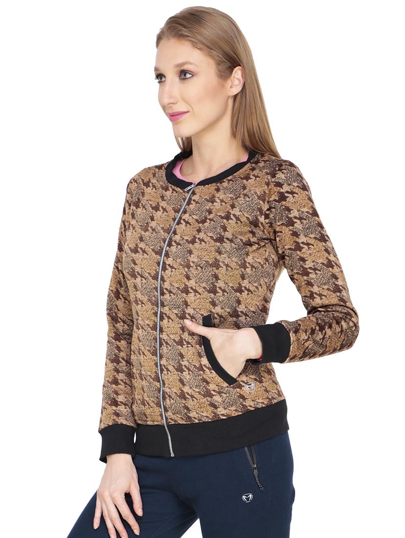 round neck printed jacket - 17470491 - Zoom Image - 2