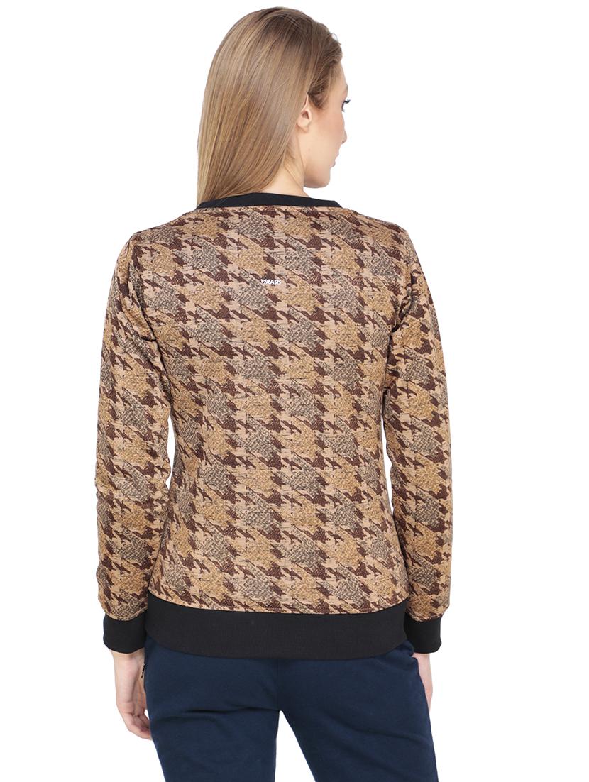 round neck printed jacket - 17470491 - Zoom Image - 3