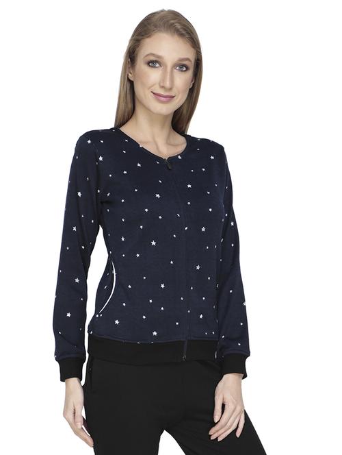 round neck printed jacket - 17470492 - Standard Image - 1