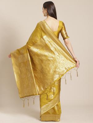 self design banarasi saree with blouse - 17470499 - Standard Image - 2