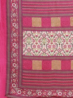 floral printed saree with blouse - 17470506 - Standard Image - 4