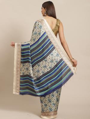 floral printed saree with blouse - 17470508 - Standard Image - 2