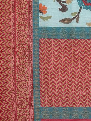 floral printed saree with blouse - 17470509 - Standard Image - 4