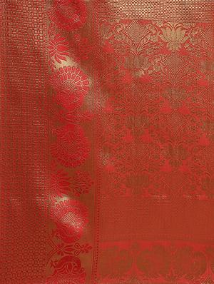 ethnic motifs banarasi saree with blouse - 17470519 - Standard Image - 4