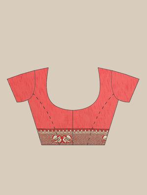 solid bordered saree with blouse - 17470529 - Standard Image - 3