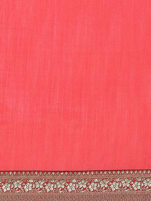 solid bordered saree with blouse - 17470532 - Standard Image - 4