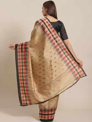 striped printed saree with blouse - 17470551 - Standard Image - 2