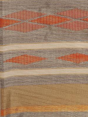 geometric printed saree with blouse - 17470557 - Standard Image - 4