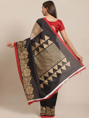 floral printed saree with blouse - 17470559 - Standard Image - 2