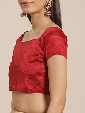 floral printed saree with blouse - 17470559 - Standard Image - 3