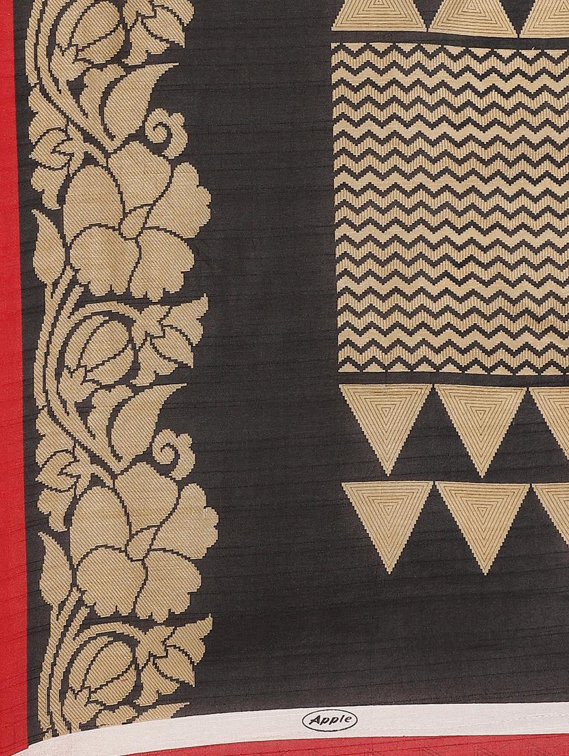 floral printed saree with blouse - 17470559 - Zoom Image - 4