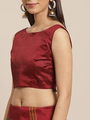 stripe printed saree with blouse - 17470571 - Standard Image - 3
