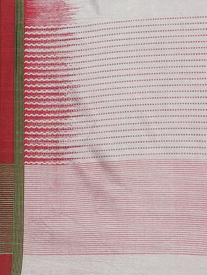stripe printed saree with blouse - 17470571 - Standard Image - 4