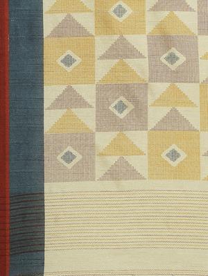 geometric printed saree with blouse - 17470572 - Standard Image - 4