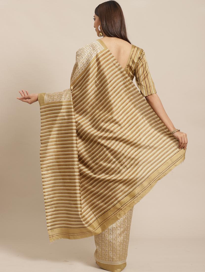 abstract printed saree with blouse - 17470574 - Zoom Image - 2