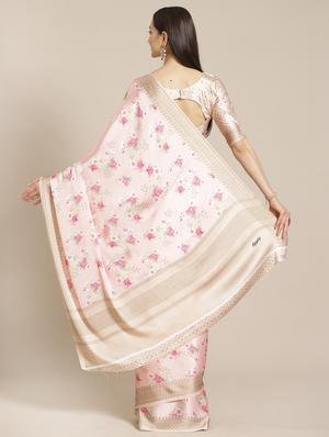 floral printed saree with blouse - 17470578 - Standard Image - 2