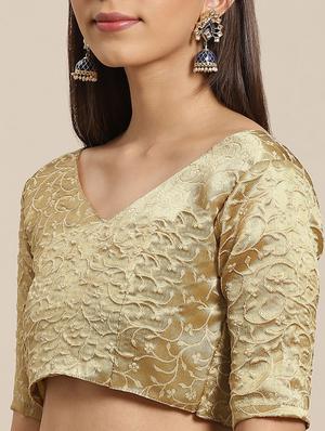 floral printed saree with blouse - 17470587 - Standard Image - 3