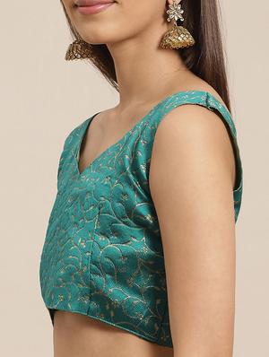 floral printed saree with blouse - 17470592 - Standard Image - 3
