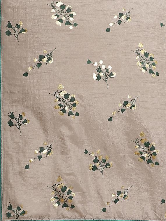 floral printed saree with blouse - 17470592 - Zoom Image - 4