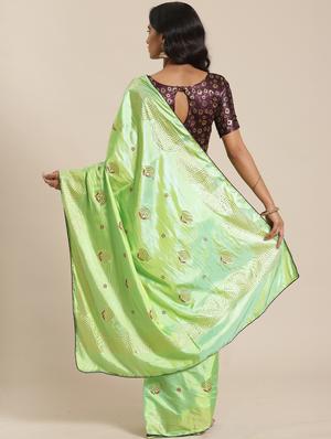 floral embellished saree with blouse - 17470594 - Standard Image - 2