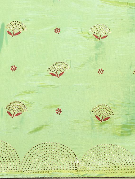 floral embellished saree with blouse - 17470594 - Zoom Image - 4