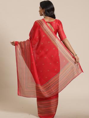 floral printed saree with blouse - 17470602 - Standard Image - 2