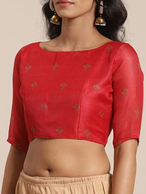 floral printed saree with blouse - 17470602 - Standard Image - 3