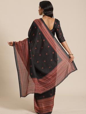 floral printed saree with blouse - 17470606 - Standard Image - 2