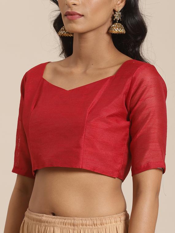 floral printed saree with blouse - 17470609 - Zoom Image - 3