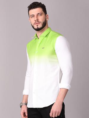 green ombre casual shirt - 17470697 - Standard Image - 2